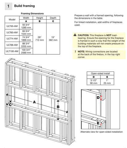 Image of Dimplex Ignite Ultra 60" Linear Electric Fireplace | Built-In | Single Sided Or Multi Sided | ULT60 | 500003151