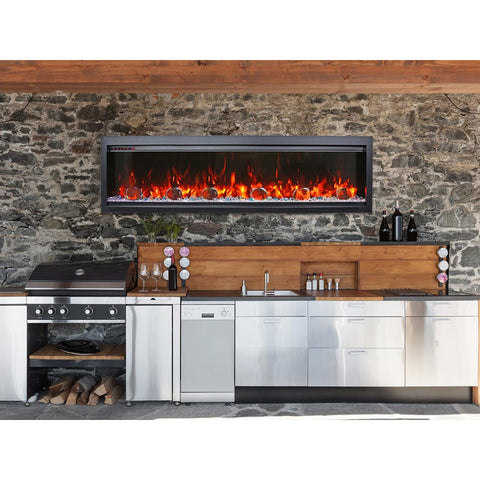 Amantii Symmetry Bespoke 74" Built-in Smart Electric Fireplace | SYM-74 BESPOKE