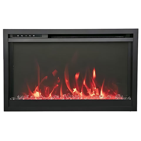 Image of Amantii TRD Traditional Series 33" Xtra Slim Smart Electric Fireplace | TRD-33-XTRASLIM