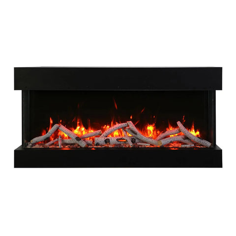 Image of Amantii Tru-View Slim 40" Indoor/Outdoor Built-In 3-Sided Glass Smart Electric Fireplace | 40-TRV-SLIM
