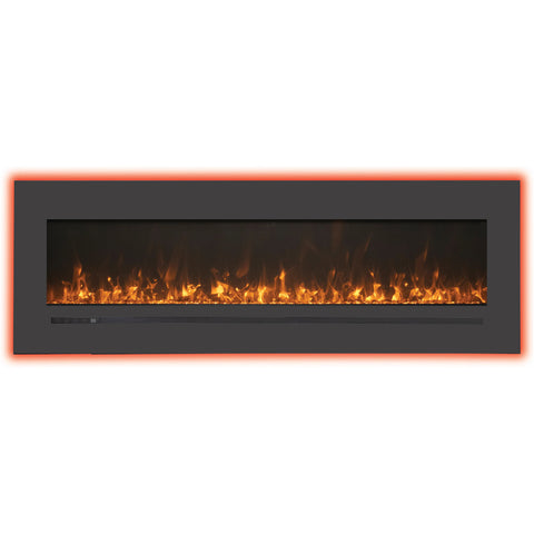 Image of Amantii WM-FML-STL Linear 60" Electric Fireplace |WM-FML-60-6623-STL