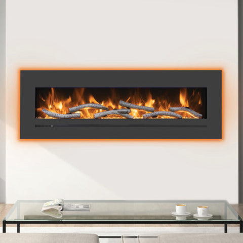 Image of Amantii WM-FML-STL Linear 60" Electric Fireplace |WM-FML-60-6623-STL