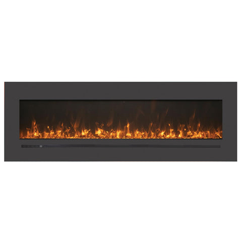 Image of Amantii WM-FML-STL Linear 72" Electric Fireplace |WM-FML-72-7823-STL
