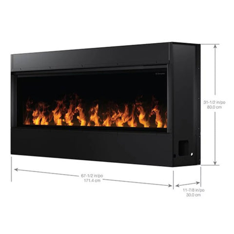 Image of Dimplex Opti-Myst® 66" Linear Wall-Mounted/Built-In Electric Fireplace | OLF66-AM