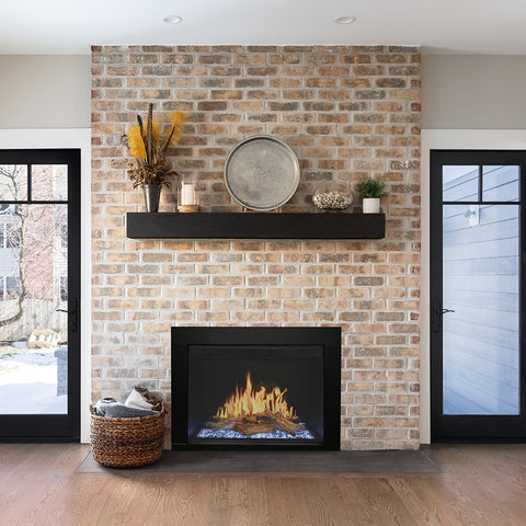 Image of Modern Flames Orion Traditional 30" Heliovision Virtual Built-in Electric Fireplace | OR30-TRAD