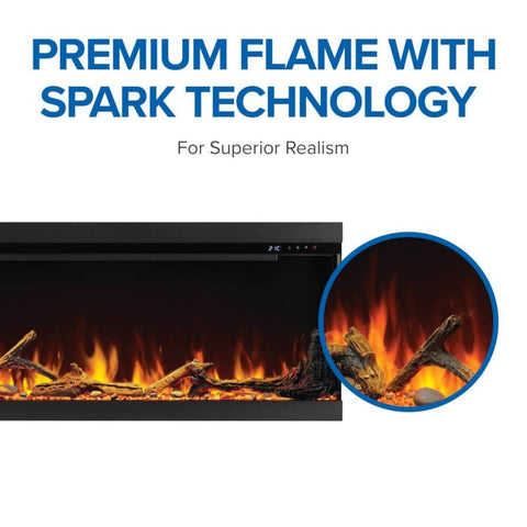 Image of Napoleon Astound FlexMount 50" Built-In Wall Mount Electric Fireplace | NEFL50AB