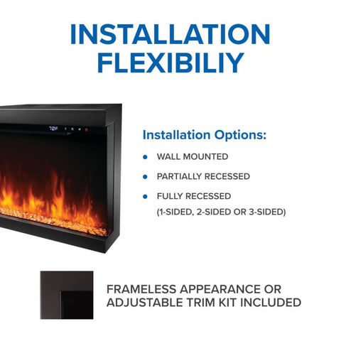 Image of Napoleon Astound FlexMount 50" Built-In Wall Mount Electric Fireplace | NEFL50AB