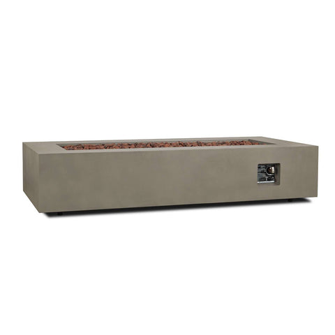 Image of Real Flame Aegean 70" Rectangle Propane or Natural Gas Fire Pit Table | C9814LP-MGRY