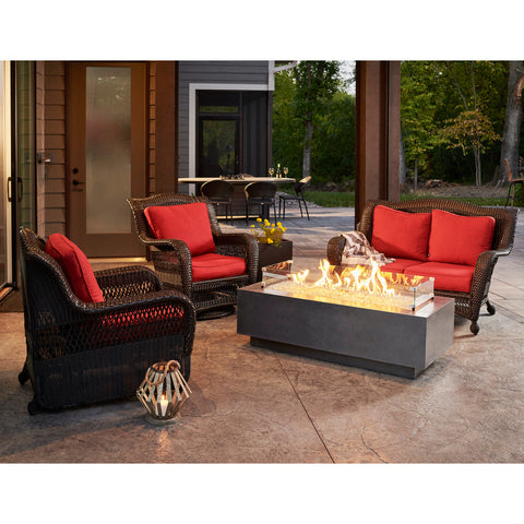 Image of The Outdoor GreatRoom Company Midnight Mist Cove 54" Linear Gas Fire Pit Table | CV-54MM