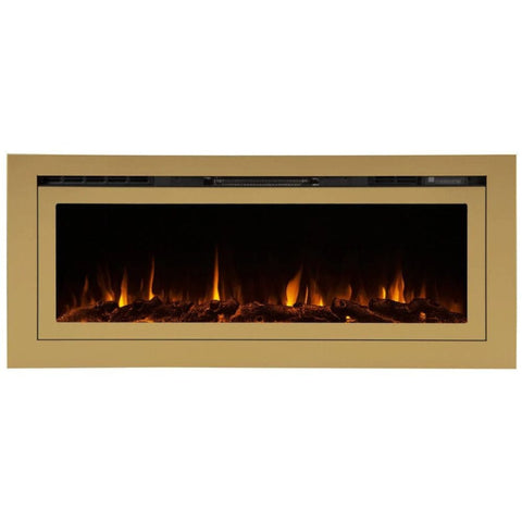 Image of Touchstone Sideline Deluxe Gold 50" Recessed Smart Electric Fireplace | 86275