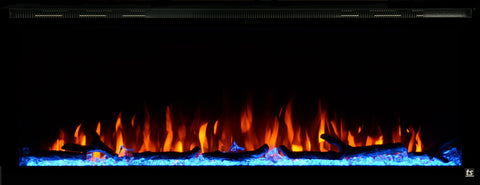 Image of Touchstone Sideline Elite 50" Linear Flush Mount WiFi Enabled Smart Electric Fireplace - (Alexa / Google Compatible) - 80036