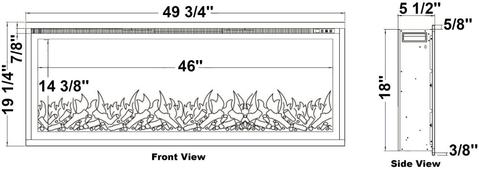 Touchstone Sideline Elite 60" Linear Flush Mount WiFi Enabled Smart Electric Fireplace - (Alexa / Google Compatible) - 80037
